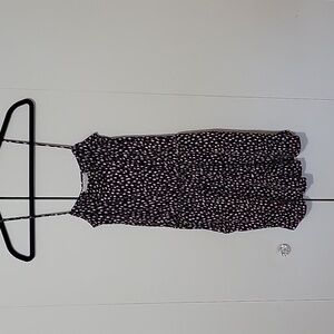 H&M Black and Brown Spaghetti Strap Romper With Pockets
